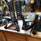 Not everything is finished, the shocks are still dirty, and other unrelated odds and ends are still in the “clean-up” queue. Yes there’s some pitting in the spring pocket on the lower arms, but nothing major.